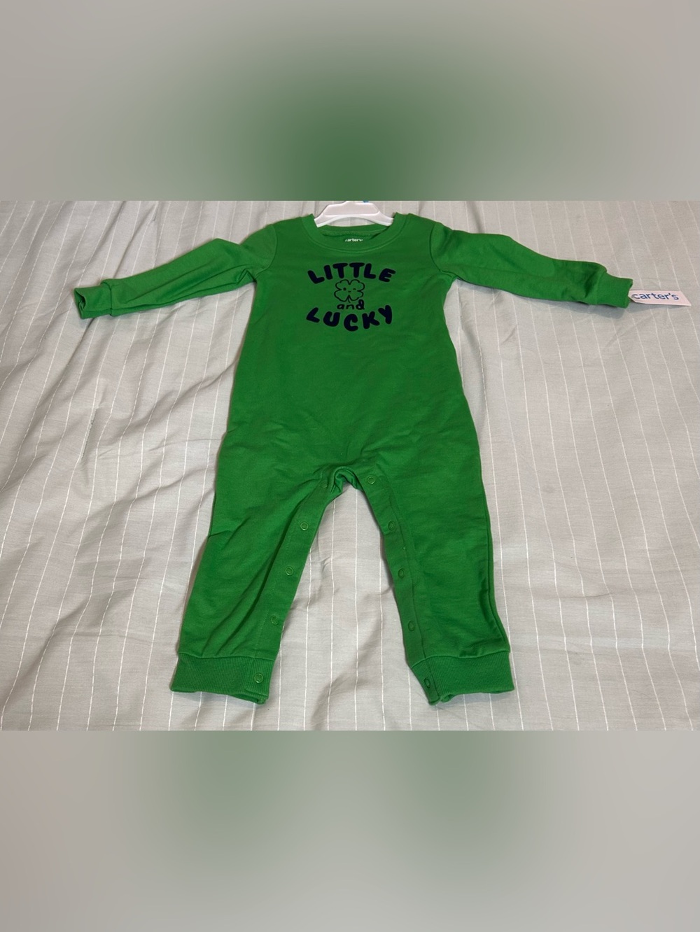 Carter's Green "Little and Lucky" One-Piece Footie